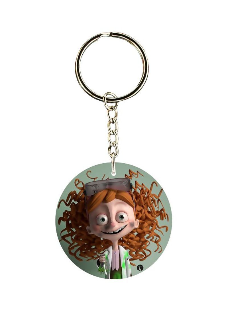 Double Sided Cartoon Printed Keychain