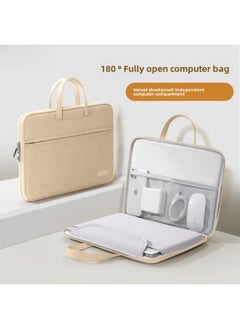 Generic Laptop Bag 14-inch Suitable For Lenovo For Apple Mac13.3 Small Pro14 For huawei Xiaomi 15.6-Color:Mysterious Black-large Capacity Multi-layer Version "180 ° Full Open Fluff Independent Computer Warehouse + Soft Leather Portable + Magic Bag + Trolley Belt 」-Size:12 Inches  - Image 2