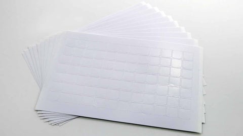 X-keys Keyboard Single Keys Blank Legend Paper Labels (STICKLESS) Set of 10