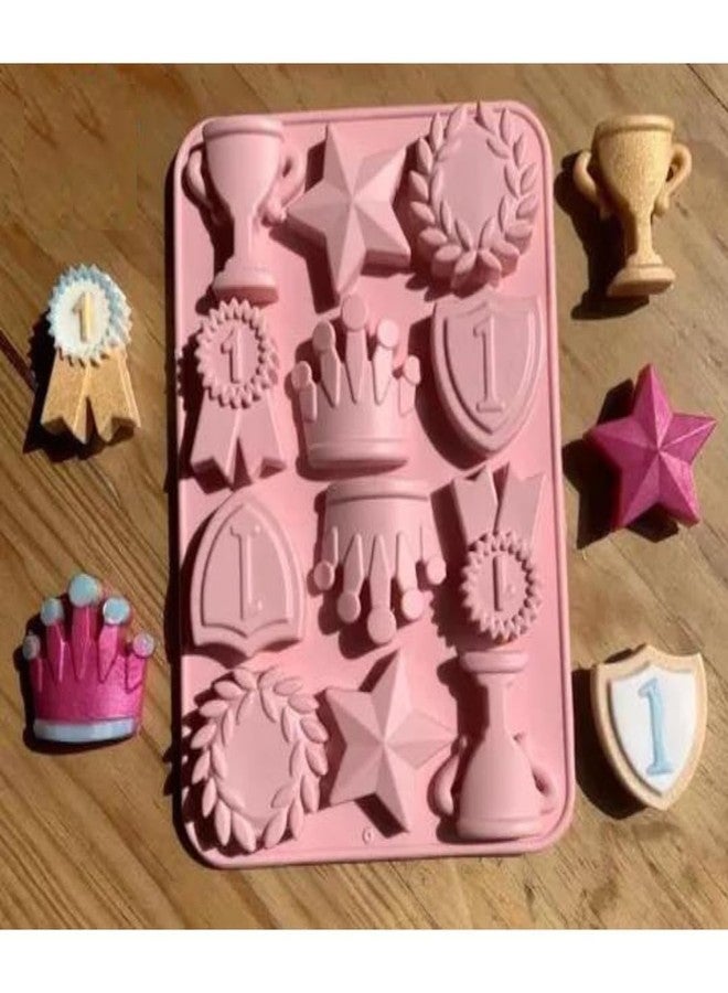 Skytail 13 Cavity Ocean Marine & 12 Cavity Trophy Silicone Mould for Baking Chocolate Fondant Candy Sports Beach Theme Cake Decoration Cupcake Topper Gummy Cookie Biscuit Jelly Ice Cube Clay Mold - Image 4