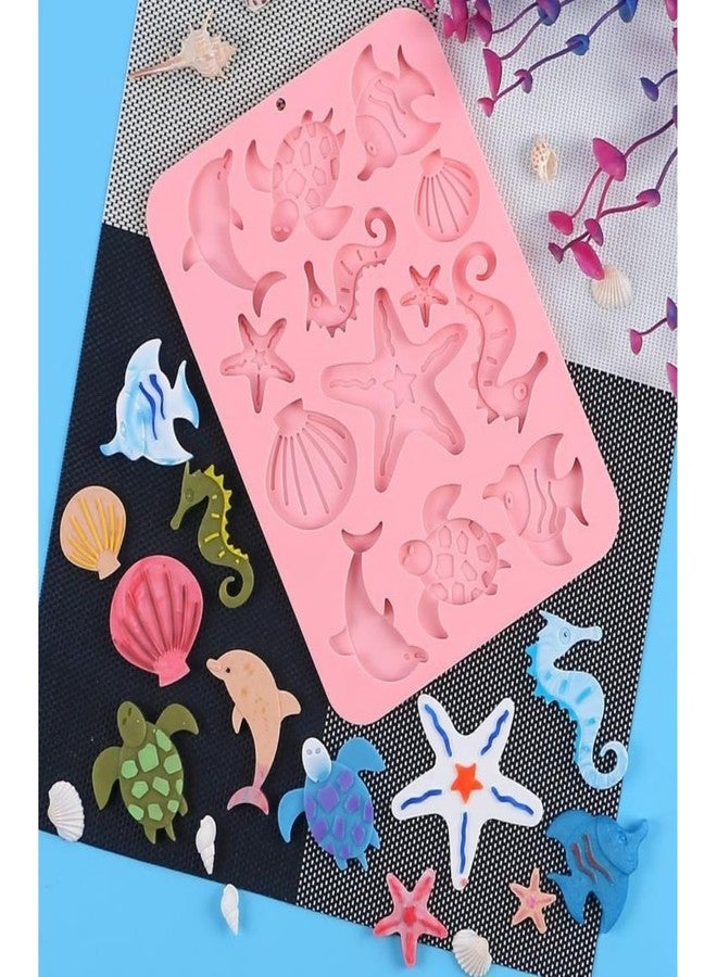 Skytail 13 Cavity Ocean Marine & 12 Cavity Trophy Silicone Mould for Baking Chocolate Fondant Candy Sports Beach Theme Cake Decoration Cupcake Topper Gummy Cookie Biscuit Jelly Ice Cube Clay Mold - Image 5