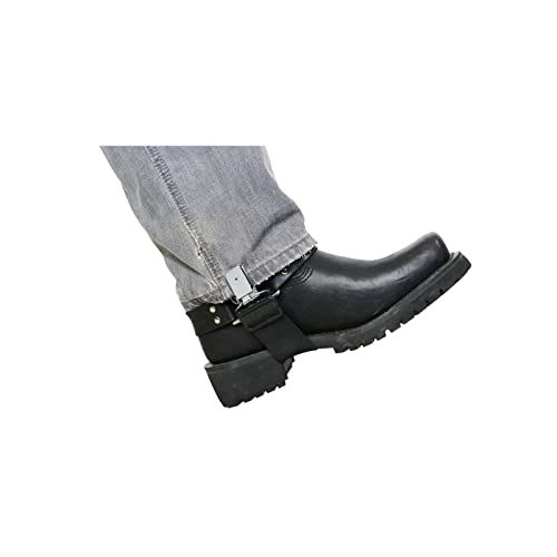 GARGOYLE BELLS Adjustable Boot Clips for Motorcycle, Sliver Boot Straps Elastic Pant Keeper for Men & Women, Pant Waist Tightener for Riding - Image 3