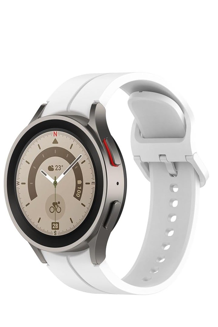 No Gap Silicone Sport Band for Samsung Galaxy Watch 6/5/4 40mm 44mm, Galaxy Watch 6 Classic 43mm, Soft Silicone Wristband Replacement Strap Bands for Galaxy Watch 6 5 4 - Image 1