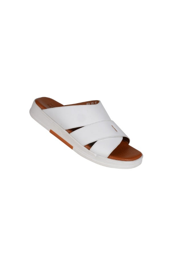 barjeel uno 008-3746 Barjeel Uno Mens Arabic Sandals MSA 125 White - Image 2
