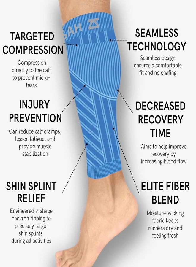 Zensah Compression Leg Sleeve, White L/Xlarge - Image 2