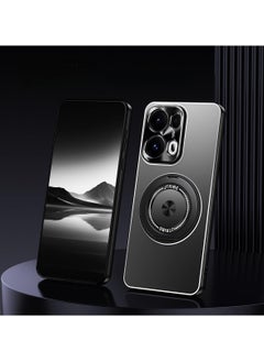 Magnetic case compatible with OPPO Reno 13 Pro with 360° rotating stand and lens protector, compatible with Mag-Safe, PC alloy shock and drop protective case