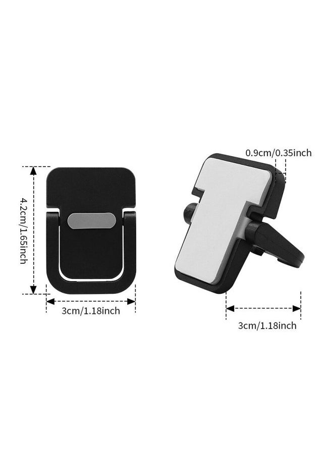 Generic - Laptop Stand Invisible Paste Bracket Folding Storage Portable Elevated Rack Keyboard Foot Pad Support Rack-Color:Single Gear Black - Image 1
