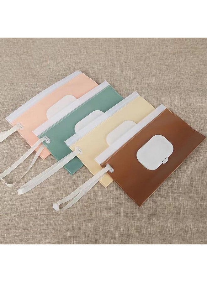 WedFeir 4pcs Baby Wipe Dispenser for Travel, Portable Refillable Baby Wipes Container for Diaper, Wipe Dispenser, Reusable Travel Wet Wipe Pouch for Outdoor, Camping, Hiking. - Image 3