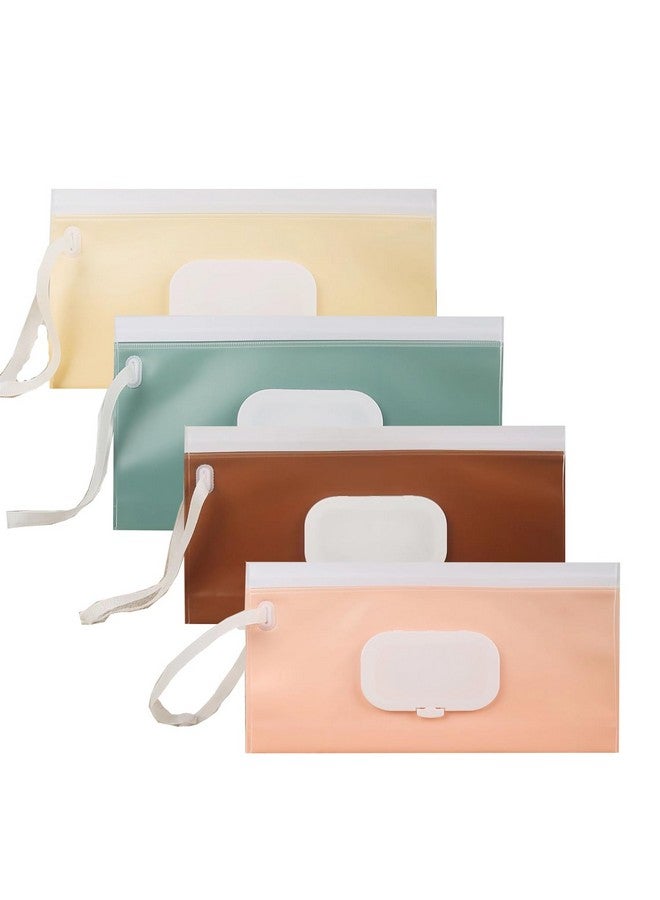 WedFeir 4pcs Baby Wipe Dispenser for Travel, Portable Refillable Baby Wipes Container for Diaper, Wipe Dispenser, Reusable Travel Wet Wipe Pouch for Outdoor, Camping, Hiking. - Image 1
