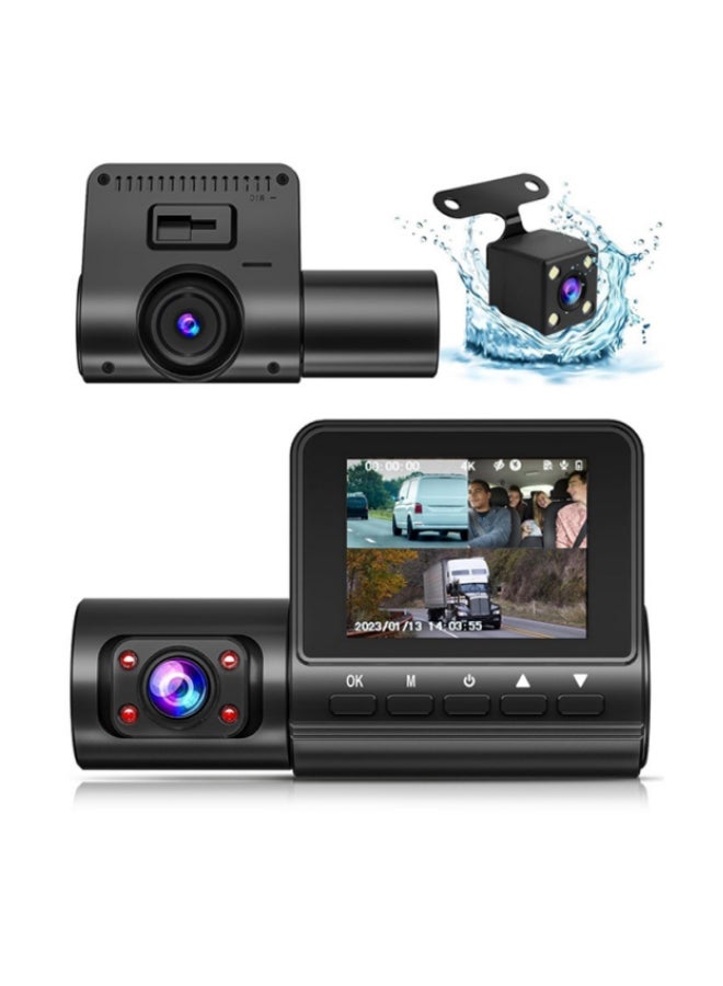 Generic Three Cameras Smart Dash Cam Pro Plus Sets 1MP Resolution/Free Wifi / 24-hours Parking Monitor / 140 Degree Wide View Angle  - Image 1