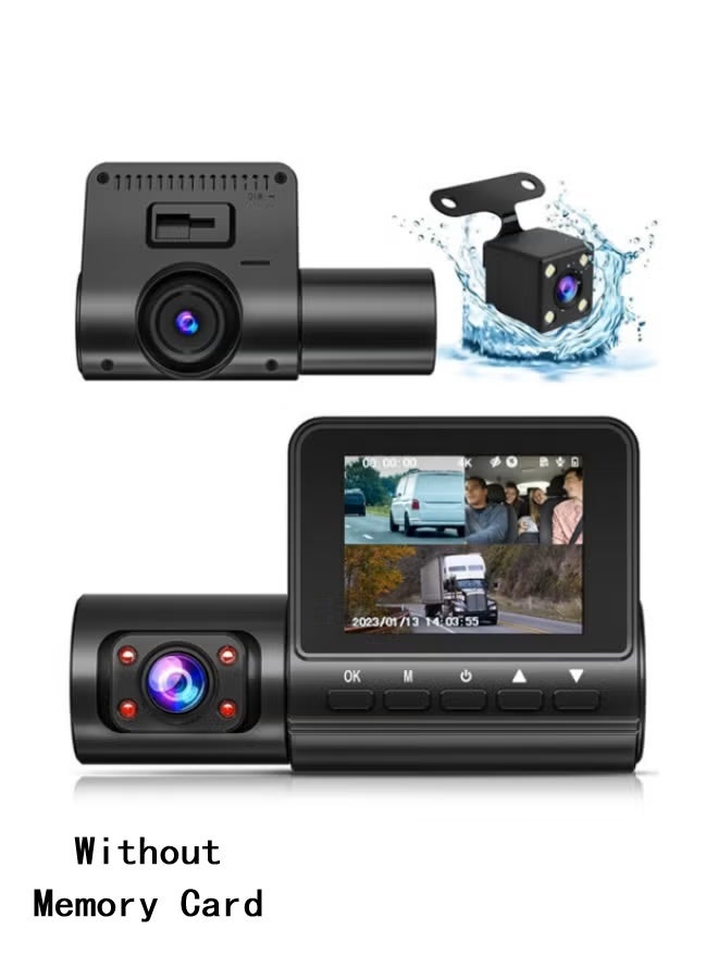 Tft Full hd 1080p wide-angle Lens Night Vision Support 32gb Motion Detection Cycil Recording G-sensor, Three Cameras Smart Dash Cam Pro Plus Sets 1MP Resolution/ 24-hours Parking Monitor / 140 Degree Wide View Angle - Image 1