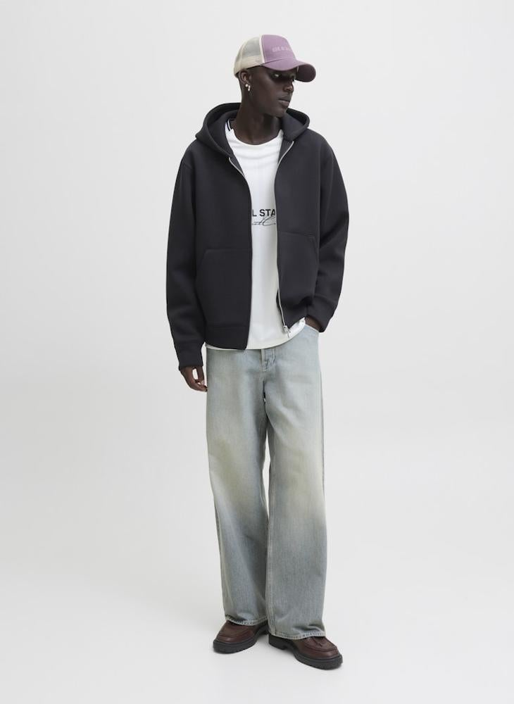 جاك اند جونز هودي أساسي بسحاب - Image 1