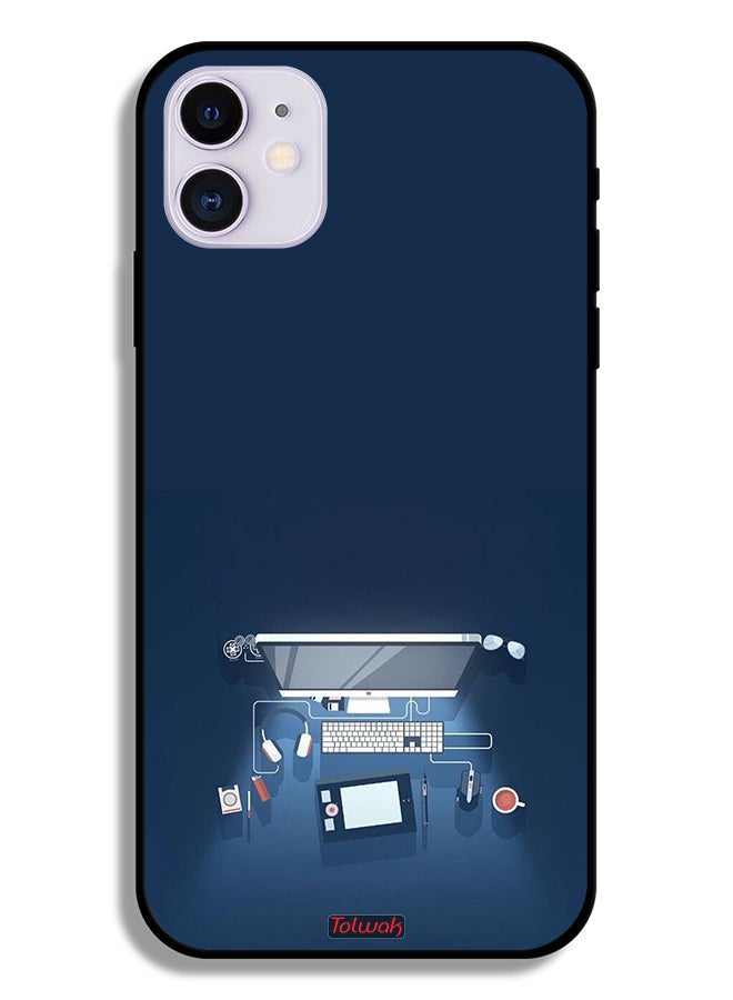 Tolwak Apple iPhone 12 mini Protective Case Computer Desk Art - Image 2