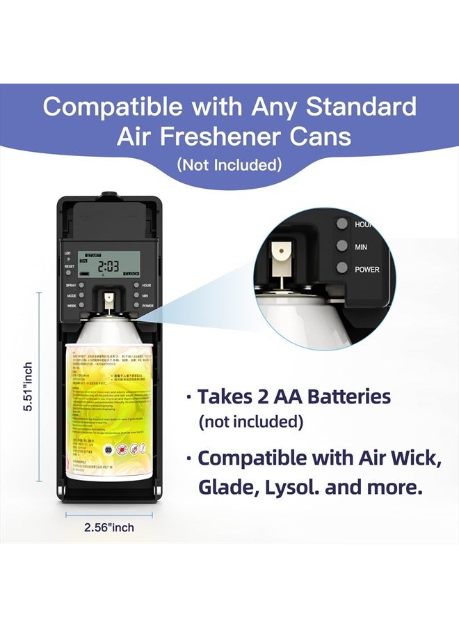 SVAVO Automatic LCD Fragrance Dispenser SVAVO Wall Mount/Free Standing ABS Auto Air Freshener Dispenser Programmable Aerosol Spray Perfume Dispenser for Bathroom, Hotel, Commercial Place, Black - Image 3