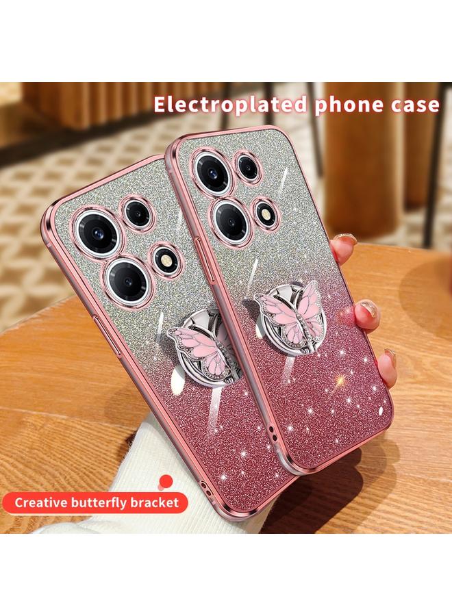 Zaboon Case For Infinix Note 30 VIP Plated Gradient Glitter Butterfly Holder TPU Phone Case - Image 3
