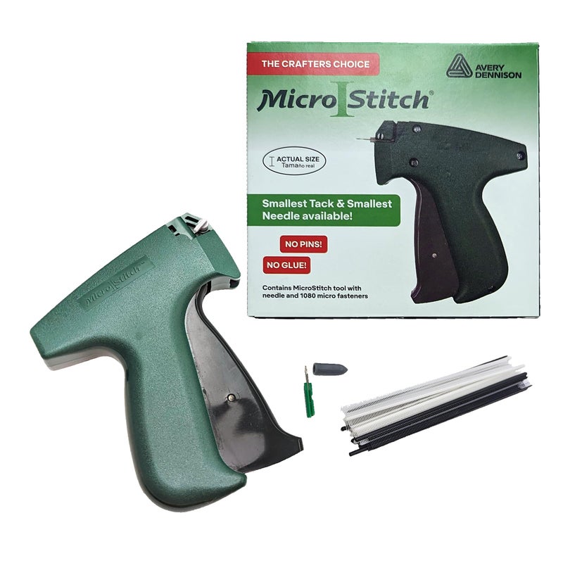 MicroStitch Tagging Gun Kit â€“ Includes 1 Needle, 600 White Fasteners & 480 Black Fasteners (Starter Kit) - Image 1