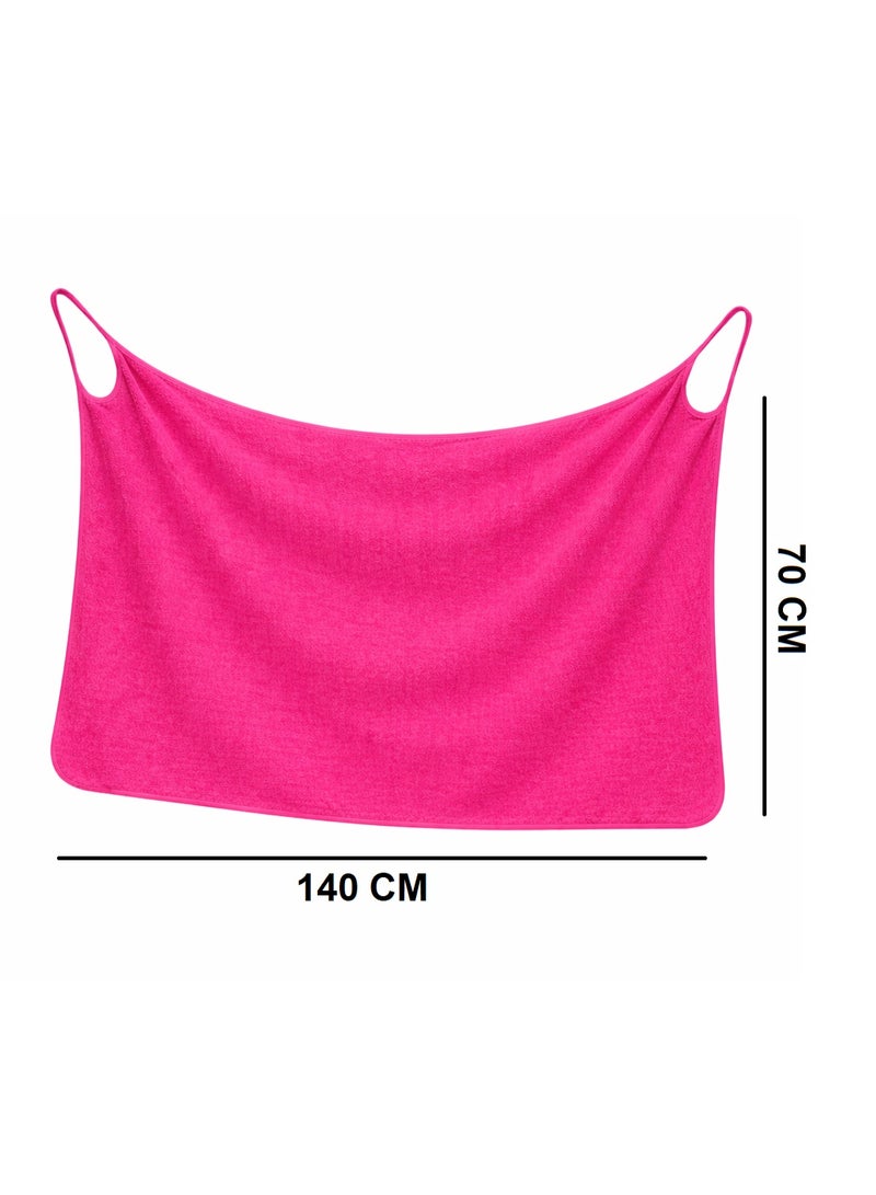 Microfiber Bath Towel, Quick-Dry with Hanging Loops – Size 140 × 70 cm - Image 2