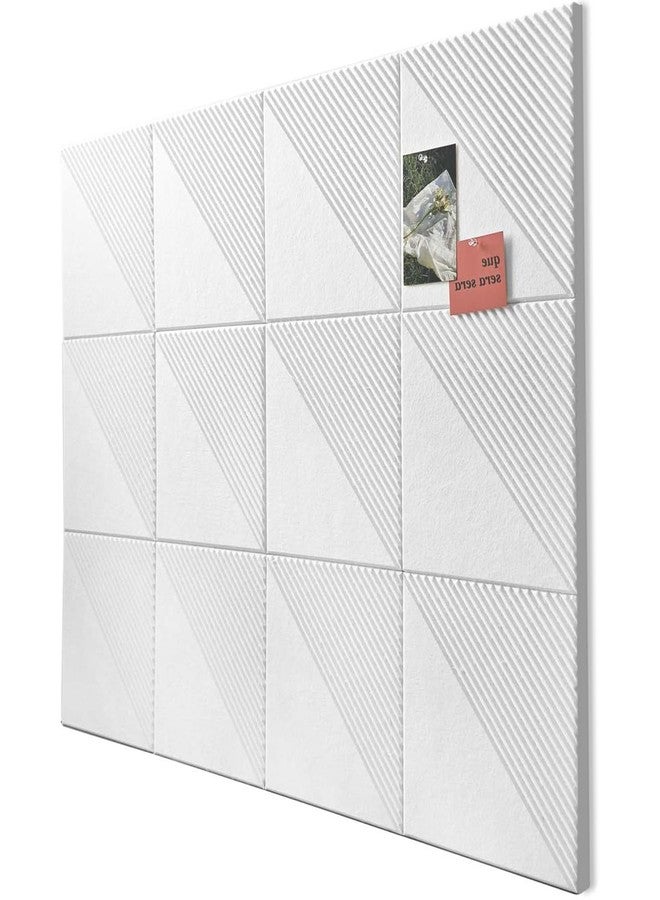 AkuDecor Large Cork Board for Walls 48"x 36", 12 Pack Felt Wall Tiles with Safe Removable Adhesive Tabs, Cork Board for Office,Pinboard Bulletin Board - White - Image 1