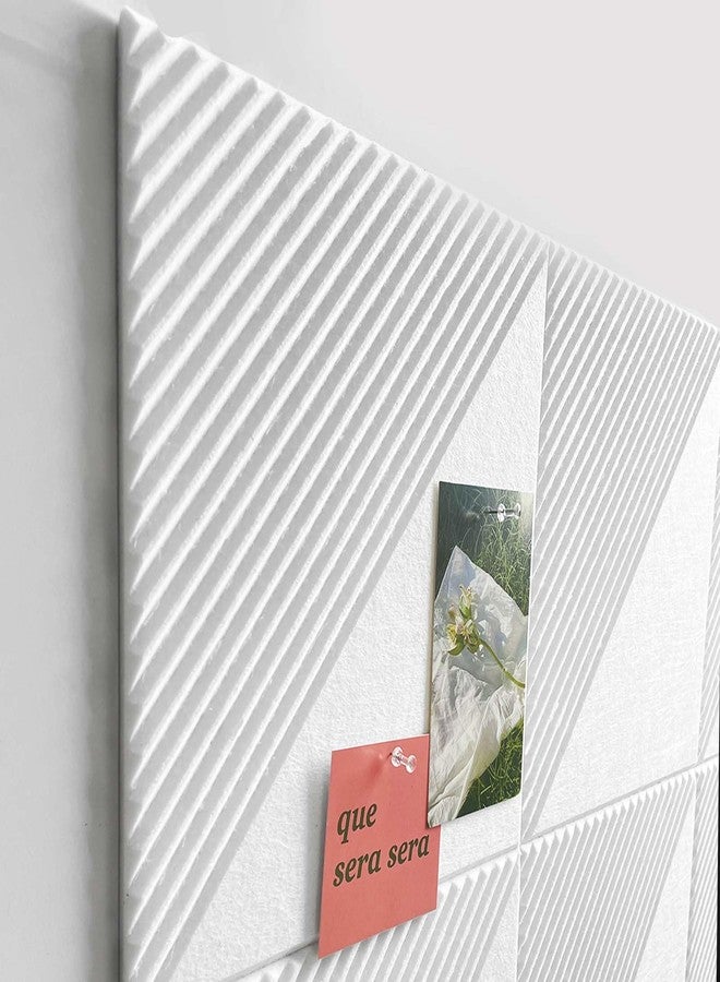 AkuDecor Large Cork Board for Walls 48"x 36", 12 Pack Felt Wall Tiles with Safe Removable Adhesive Tabs, Cork Board for Office,Pinboard Bulletin Board - White - Image 4