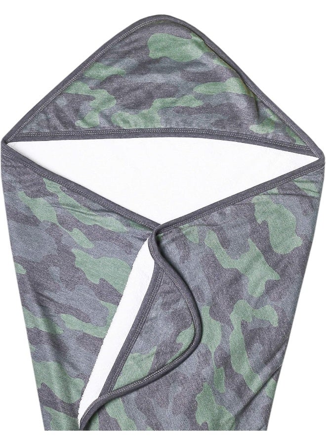 Copper Pearl Premium Knit Hooded Bath Towel with Terry Cloth Interior Hunter - Image 1