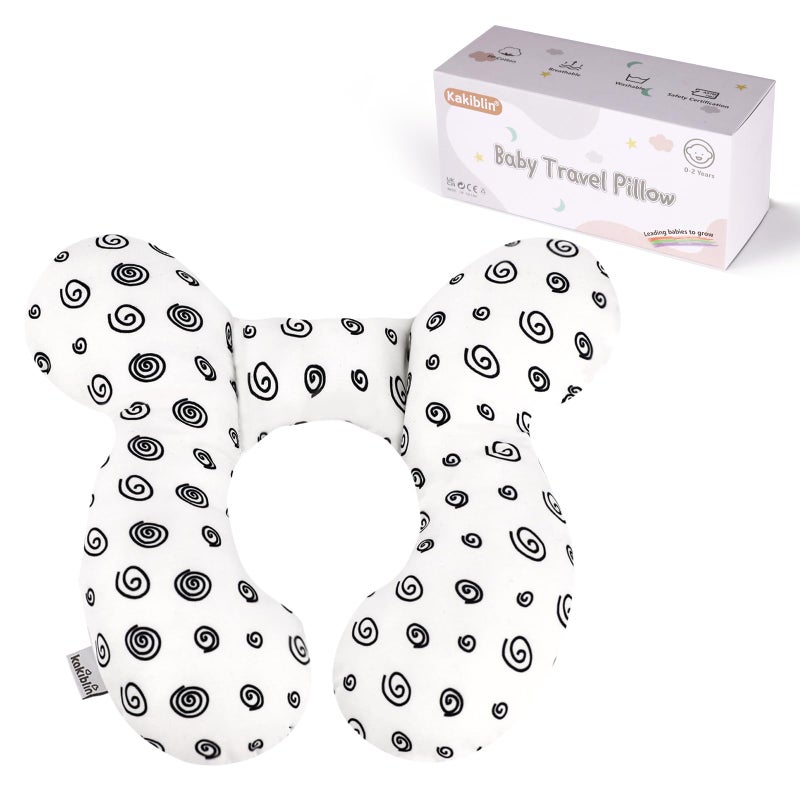 KAKIBLIN Baby Neck Pillow Baby Head Pillow Upgraded Travel Support Pillow for Carseat Neck Support for Car SeatPushchair Snail