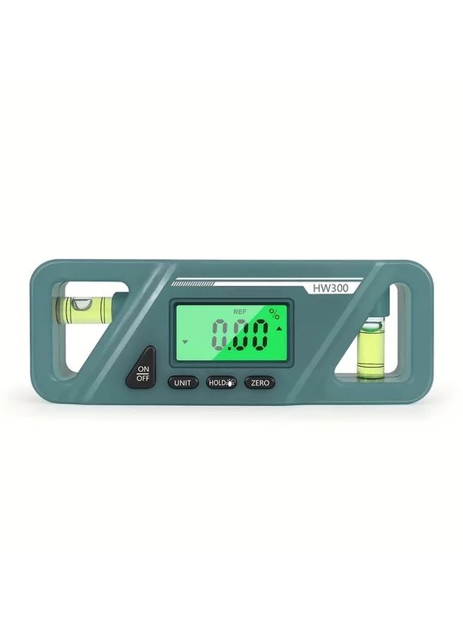 Green Digital Angle Meter LCD Backlight Inclinometer Goniometer Slope Conversion - Image 1