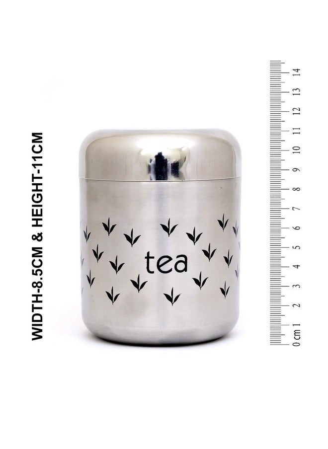 Coconut Coconut Stainless Steel Multipurpose Kitchen Accessories Canisters/Container for Storage Tea Coffee Sugar & Masala (Matt Finish) - 4 PC Set  - Image 4