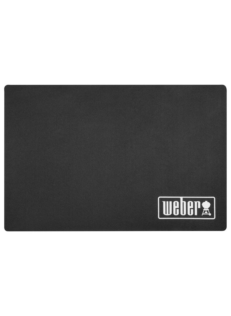 Weber Grill Mat - Small (120 x 80cm), protects Terrace/Balcony from Grease Splatters or Dripping Liquids, heat- & Weather Resistant antibacterial Material, for all Grills (17897) - Image 1