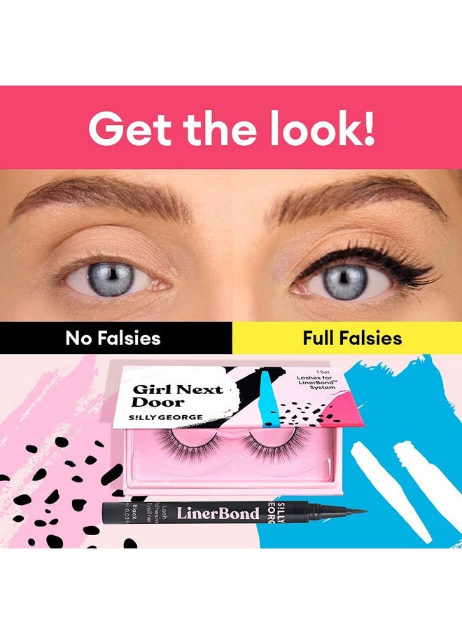 Silly George Girl Series Eyelashes ; Luxurious Synthetic Silk, Comfortable, Lightweight, Wind Resistant, Easy To Apply, Reusable, Smudgefree, Budgefree, Grudgefree Lashes, Cruelty Free & Vegan (Girl Next Door)  - Image 5