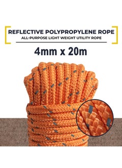3XR 3XR Multi Purpose Reflective Polypropylene Cargo Rope  4MM X 20M Ultimate Moisture, Abrasion, Heavy-Duty Cargo & Camping Rope 5192  - Image 5