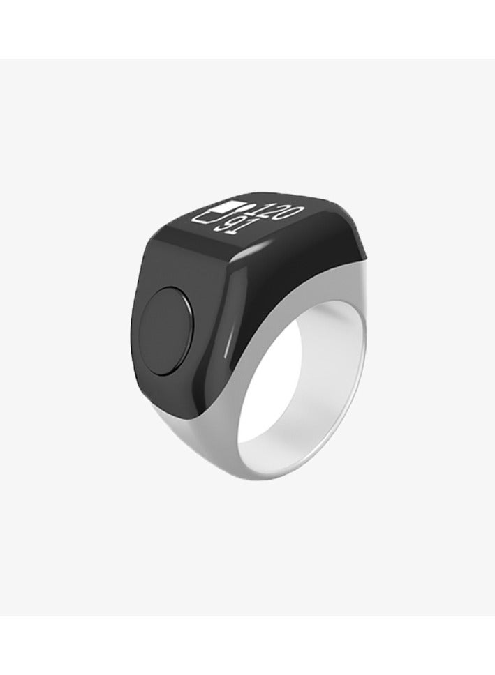 Zad Smart Digital Ring (White) for Dhikr and Prayer Reminders with Mobile App - Three Sizes Included - Image 1