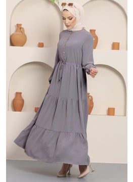 Pleated Buttoned Ayrobin Dress Gray - pzsku/ZC973B88E0C61B2AAD30FZ/45/_/1738059525/4fa34a34-49a2-48b8-be69-580ec004b156