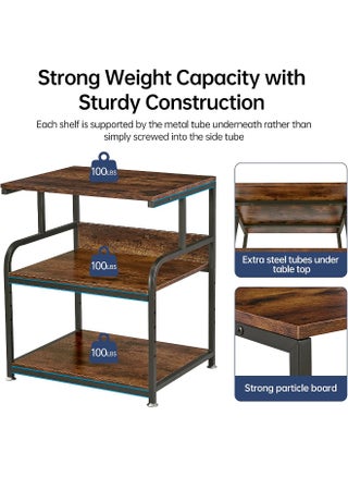 Fannova  Large Printer Stand With Adjustable Storage Shelf, 4 Tier Printer Cart With Wheels For Home Office Organization, Rolling Table Stand For Heat Press Mini Fridge, Industrial Style - pzsku/ZC973C4483DFF0E59BAE1Z/45/_/1722074640/4f535142-0f0f-4363-984f-b69f01c71286