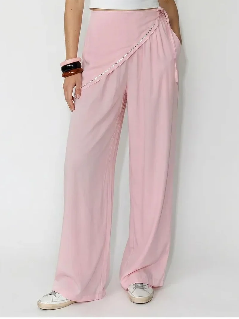 بيانكو لوتشي LUCCI Wide Leg Pull-On Trousers