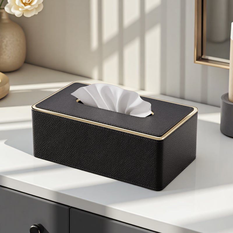 Light Luxury and High-End Household Tissue Box, Living Room Coffee Table, Creative High-End Paper Tissue Box, Hotel Restaurant Special Tissue Box - Image 3
