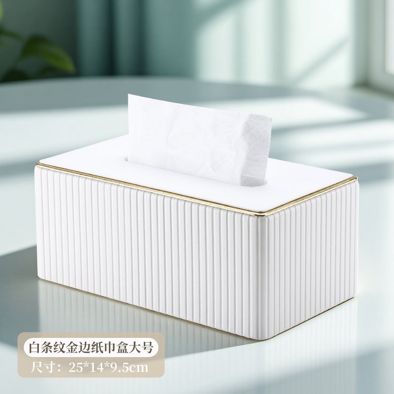 Light Luxury and High-End Household Tissue Box, Living Room Coffee Table, Creative High-End Paper Tissue Box, Hotel Restaurant Special Tissue Box - Image 1