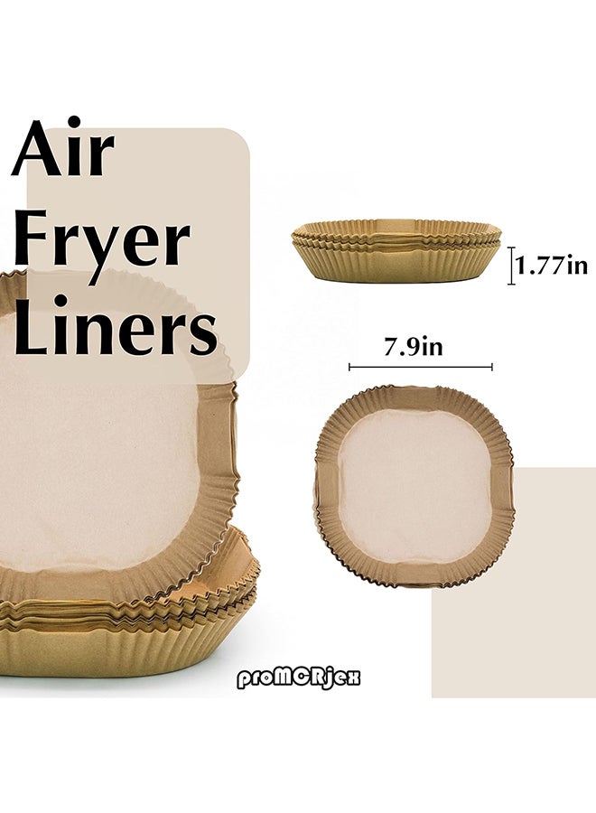 Air Fryer Disposable Paper Liners 50Piece 7.9 Inch Square Parchment Paper Liner For Baking Roasting Fit 58 Qt