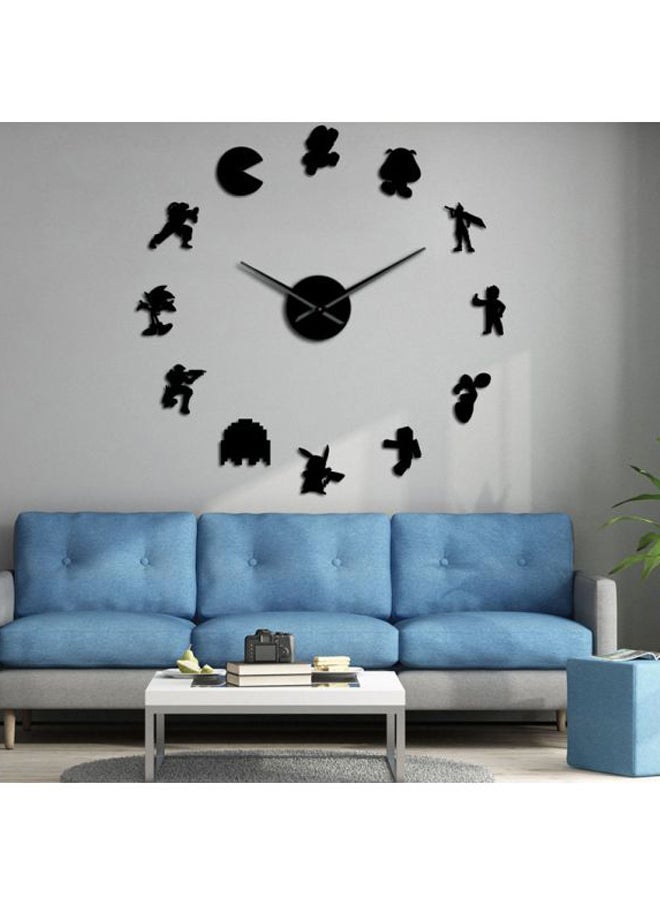 NIBEMINENT Acrylic Video Game Characters Designed Wall Clock Sticker Black 15x10x4.5cm  - Image 3