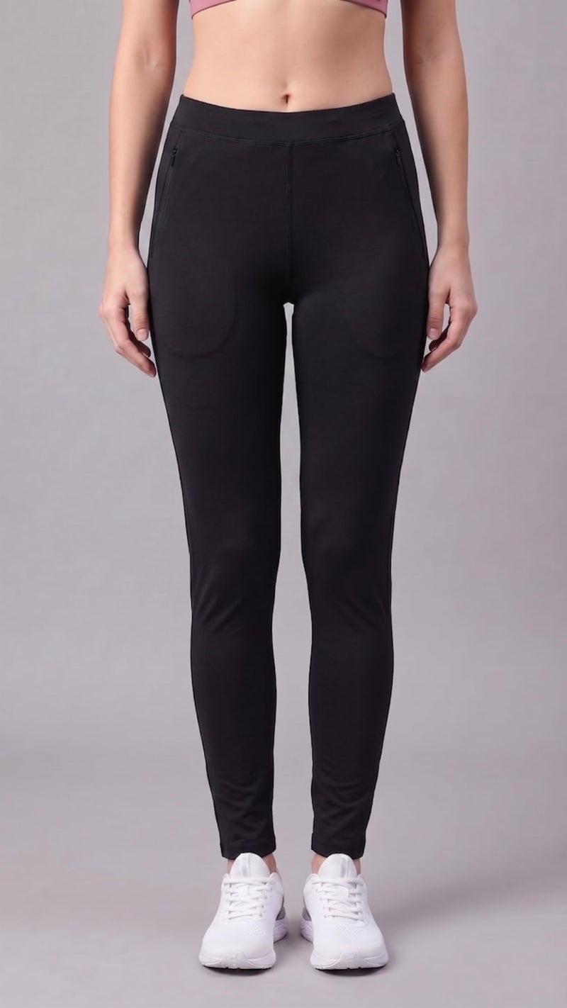 Mehrang Stretchable Yoga Pants for Women & Gym Pants for Women Workout with Mesh Insert & Side Pockets (in, Alpha, S, Black) - Image 3