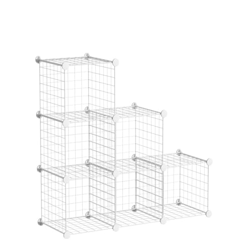 C&AHOME Wire Cube Storage, 6 - Cube Organizer Metal C Grids, Modular Shelves Units, Storage Bins Shelving, Closet Organizer, Ideal for Home, Office, Living Room, 36.6”L x 12.4”W x 36.6”H White - Image 4