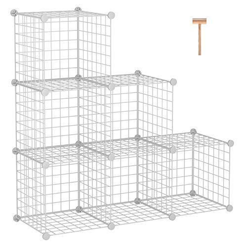 C&AHOME Wire Cube Storage, 6 - Cube Organizer Metal C Grids, Modular Shelves Units, Storage Bins Shelving, Closet Organizer, Ideal for Home, Office, Living Room, 36.6”L x 12.4”W x 36.6”H White - Image 1