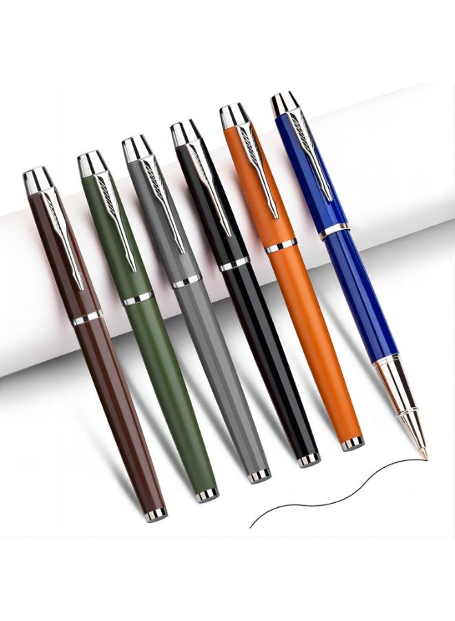Generic 6 Pcs Luxury Metal Fine Point Ballpoint Pen, Personalized Vintage Colored Pen Holders, Best Ball Pen Gift Set For Men & Women Gift Set, Office Supplies, Nice Pens  - Image 1