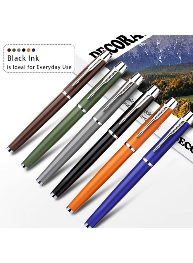Generic 6 Pcs Luxury Metal Fine Point Ballpoint Pen, Personalized Vintage Colored Pen Holders, Best Ball Pen Gift Set For Men & Women Gift Set, Office Supplies, Nice Pens  - Image 2