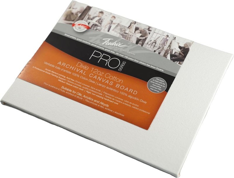 Fredrix PRO Series Archival Cotton Canvas Board 8 x 10 White