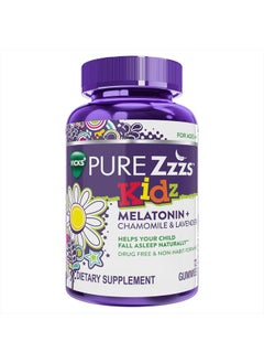 Vicks Pure Zzzs Kidz, Melatonin + Chamomile & Lavender 72 Gummies  - Image 1