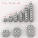YUJHITP 100 Piece Light Gray Bricks Bulk Assortment Pack 9 Size Light Grey Classic Building Blocks Bricks Compatible with Lego Parts and PiecesColor Light Gray - Image 4