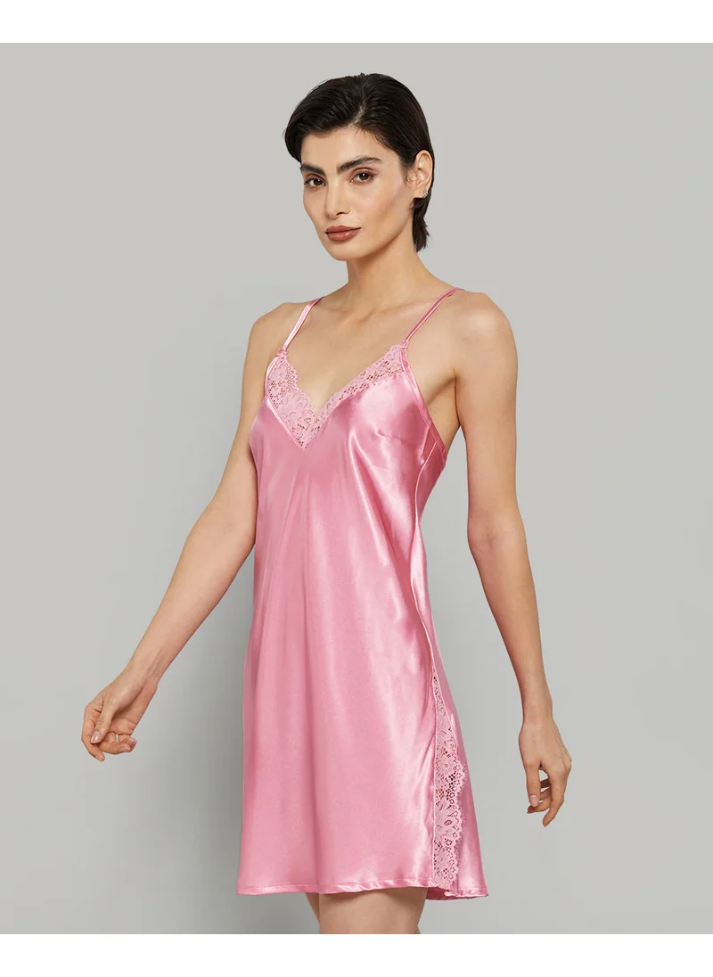 La Senza La Senza Satin Neck And Slit Sexy Slip