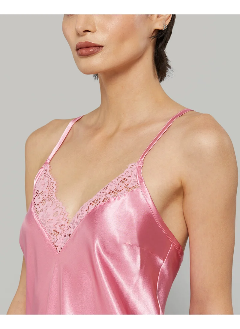 La Senza La Senza Satin Neck And Slit Sexy Slip