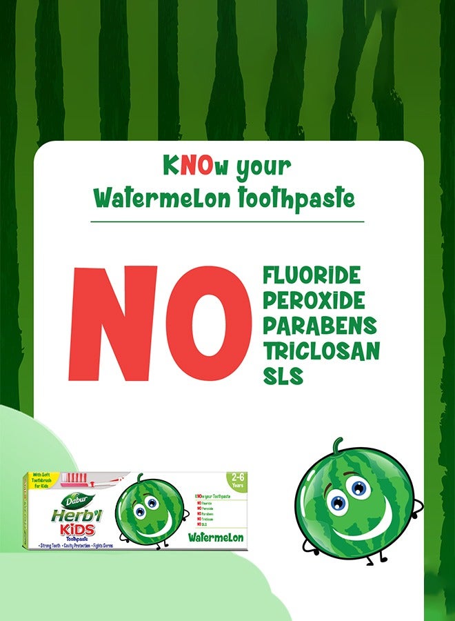 Dabur Watermelon Toothpaste With Soft Toothbrush 1Pc - Image 5
