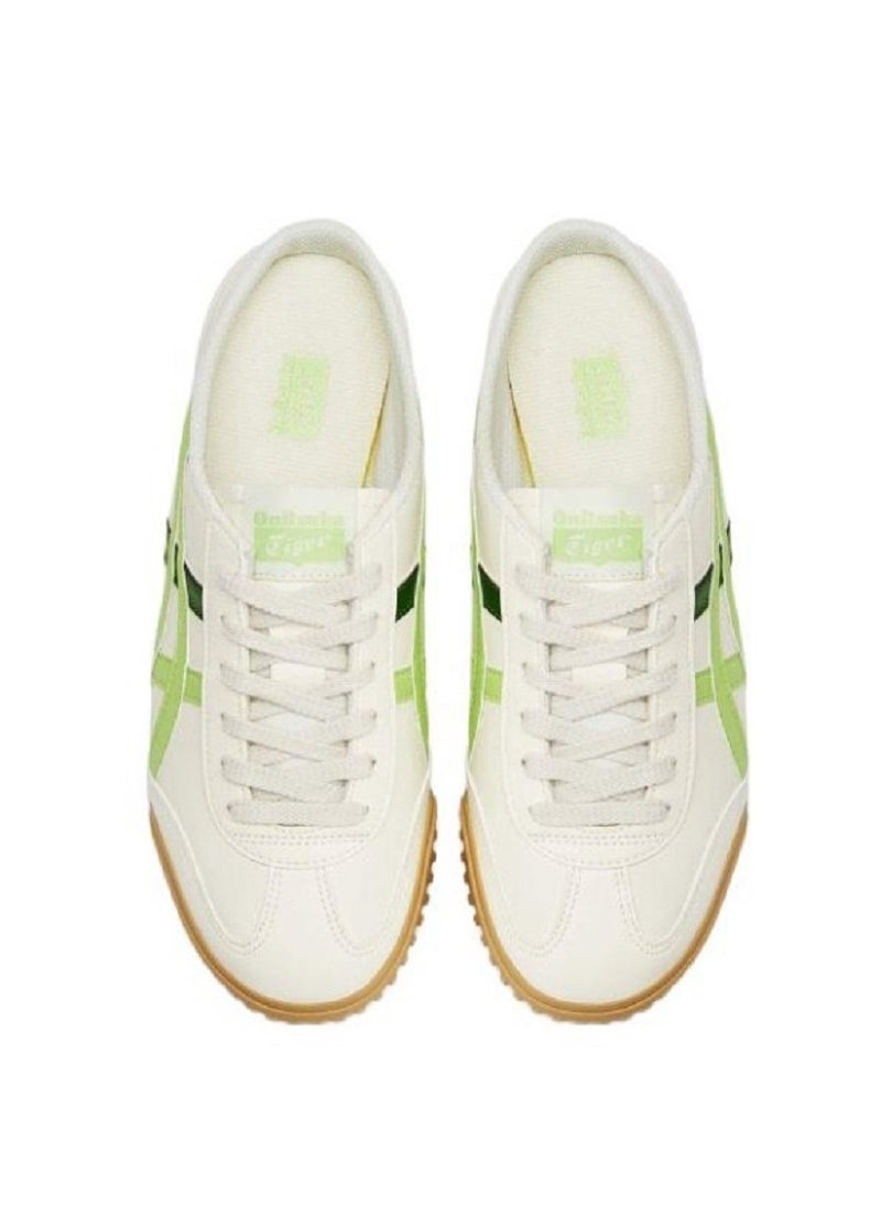 Onitsuka Tiger Machuation Sabot Slip-On Sandals Athlesiure/Colorblock Sneakers Beige/Light Green For Men/Women/Students  - Image 3